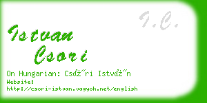 istvan csori business card